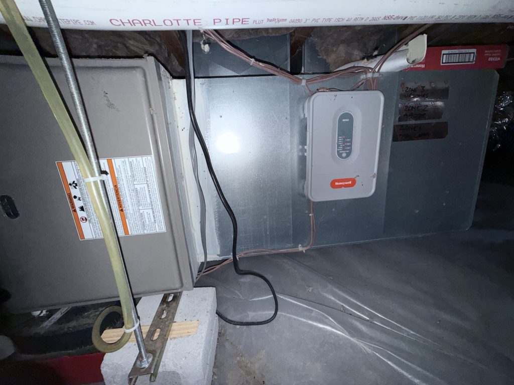Honeywell zone control panel replacement for a furnace blowing cold air in Truckee Martis Camp