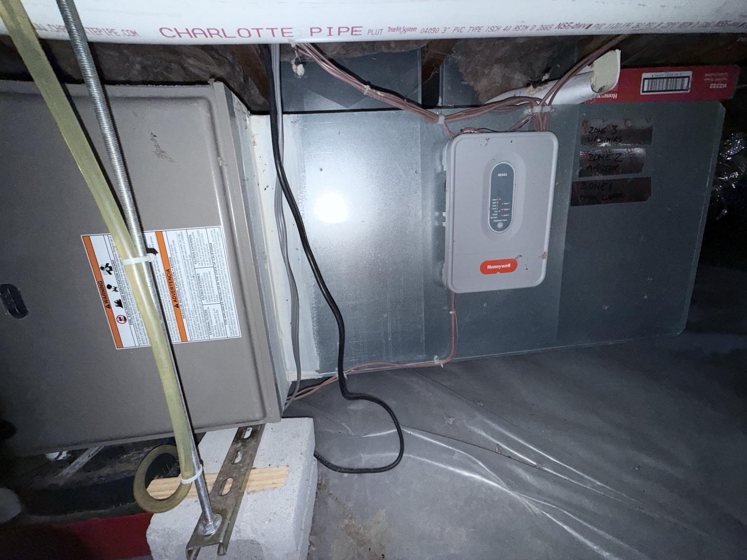 Honeywell zone control panel replacement for a furnace blowing cold air in Truckee Martis Camp