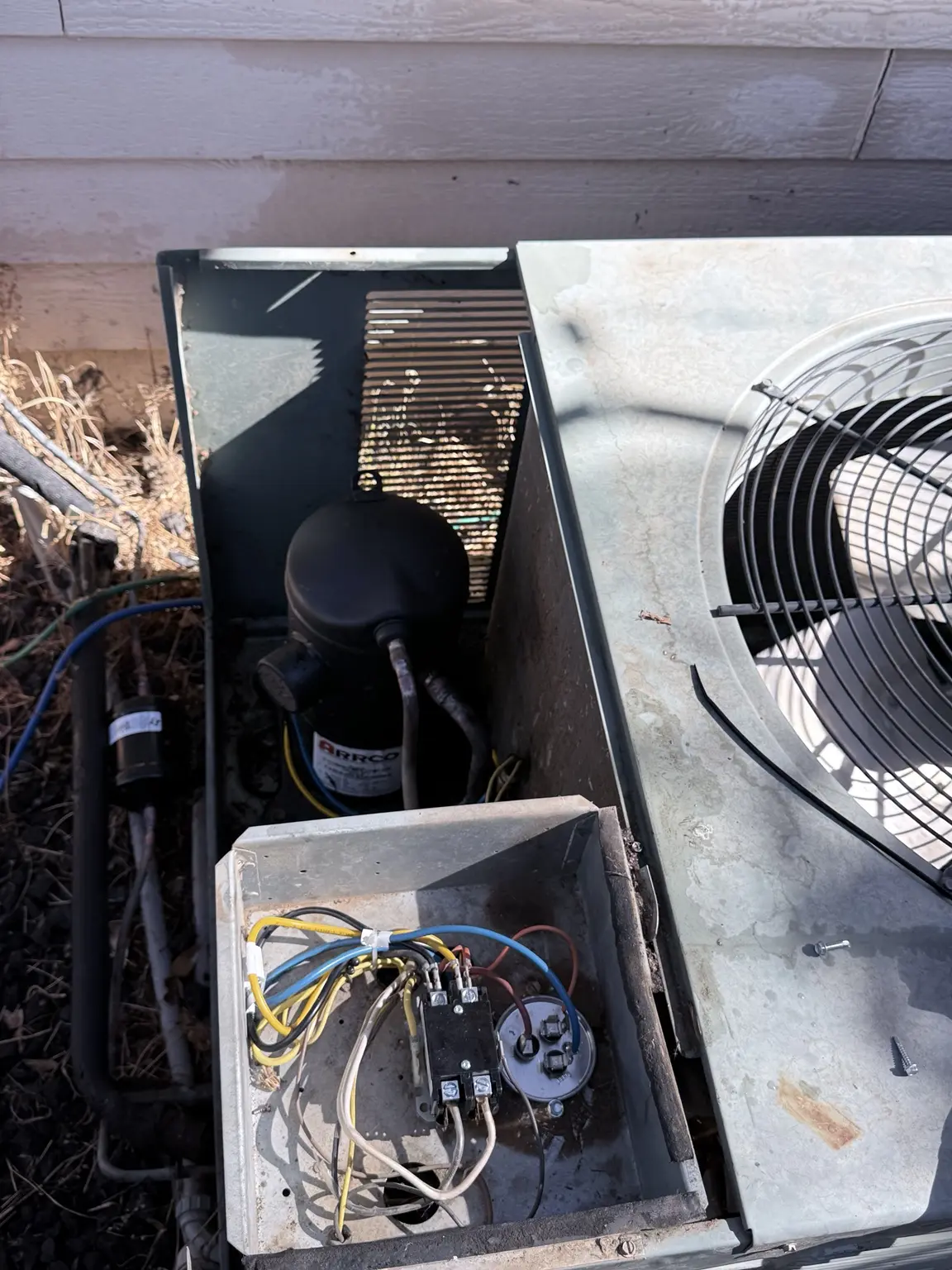 New AC compressor, contactor, capacitor, and liquid-line filter drier installed in Lincoln, CA
