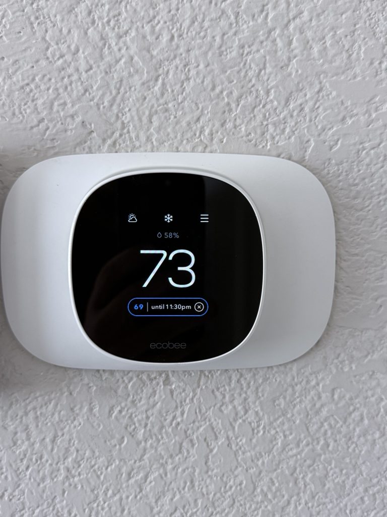 Ecobee smart thermostat installed by Fusion Heating and Cooling in Gray’s Crossing, Truckee