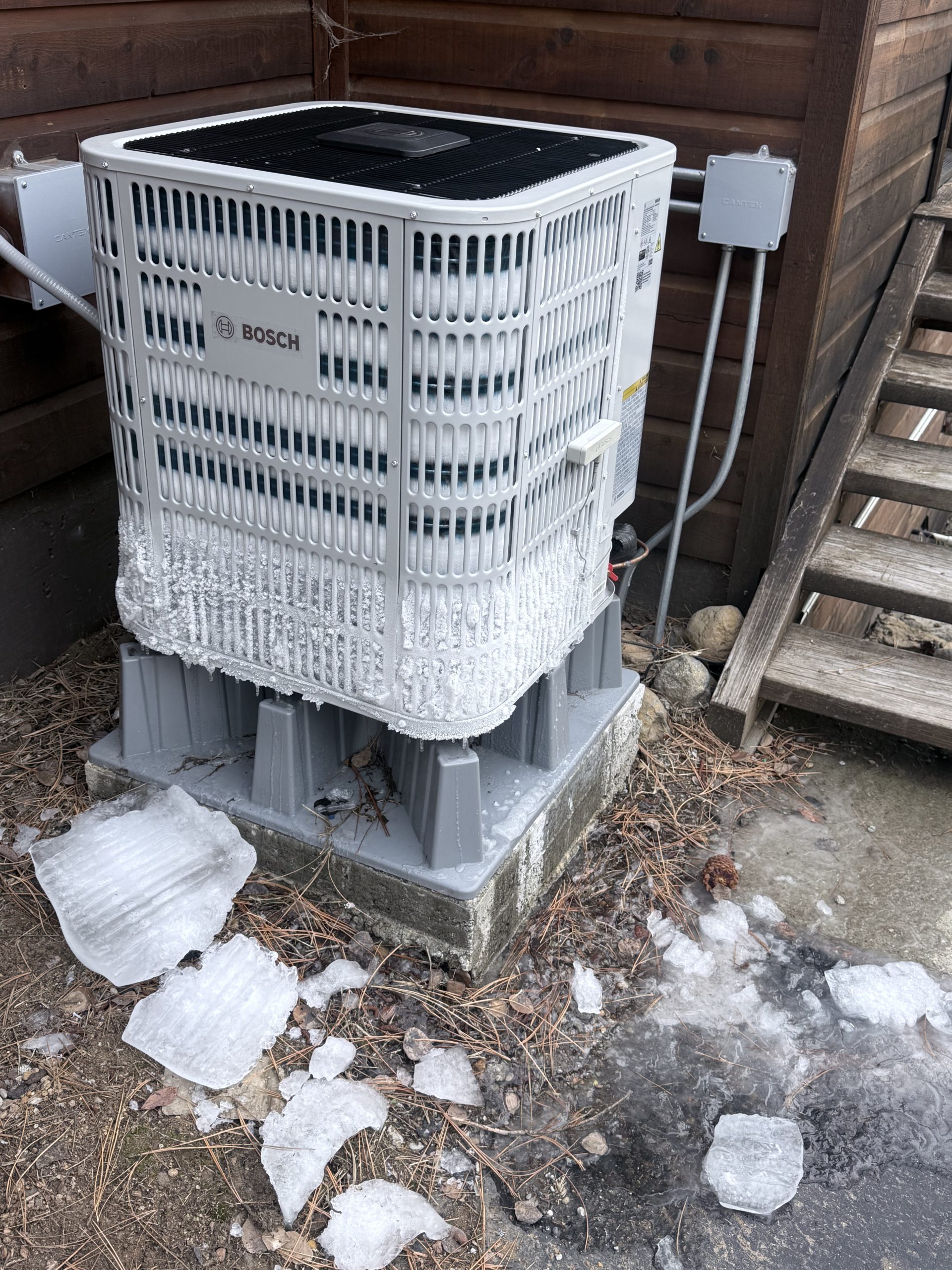 Bosch heat pump service project in Newcastle, California