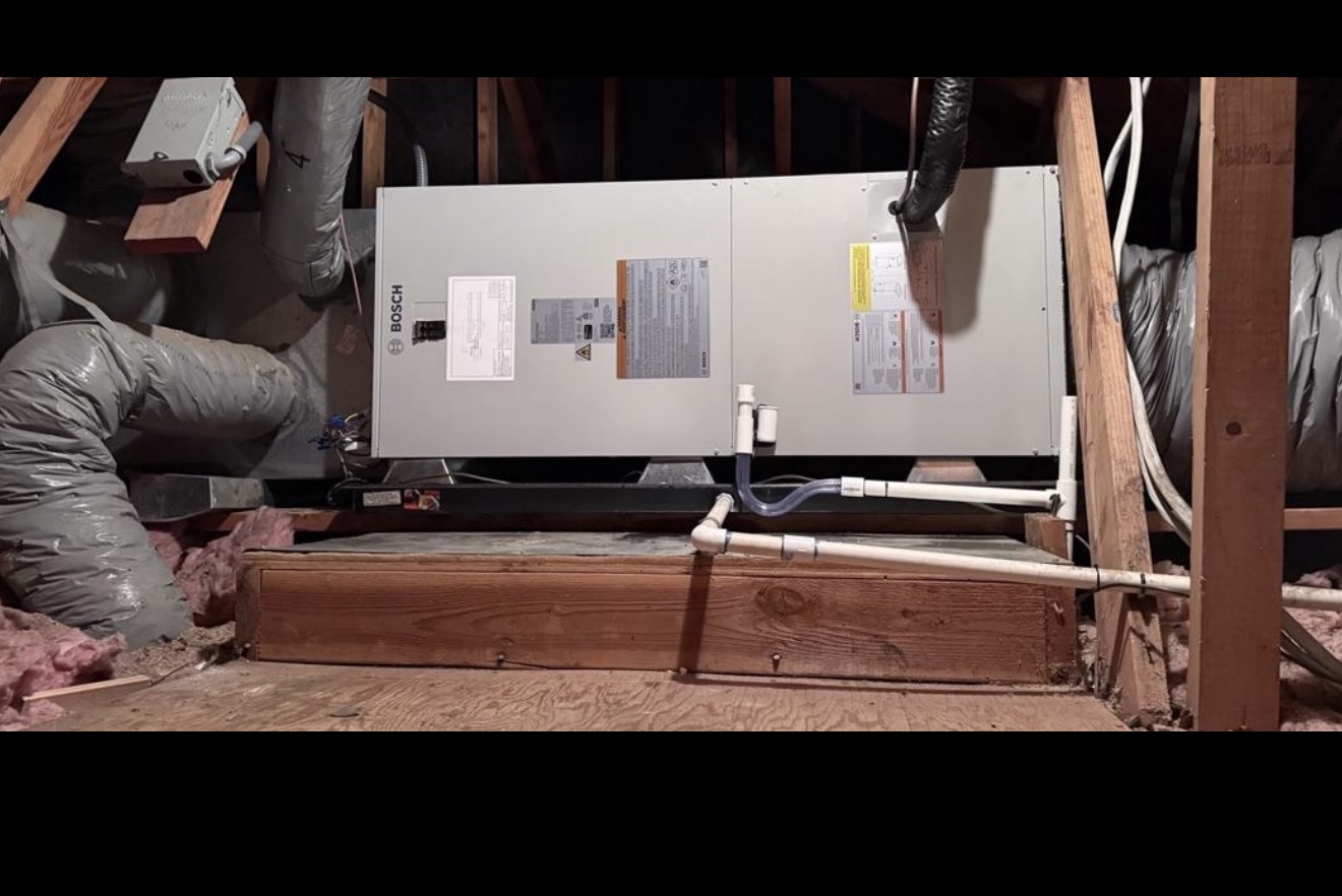 Bosch inverter heat pump and new furnace installation project photo 2 by Fusion Heating and Cooling