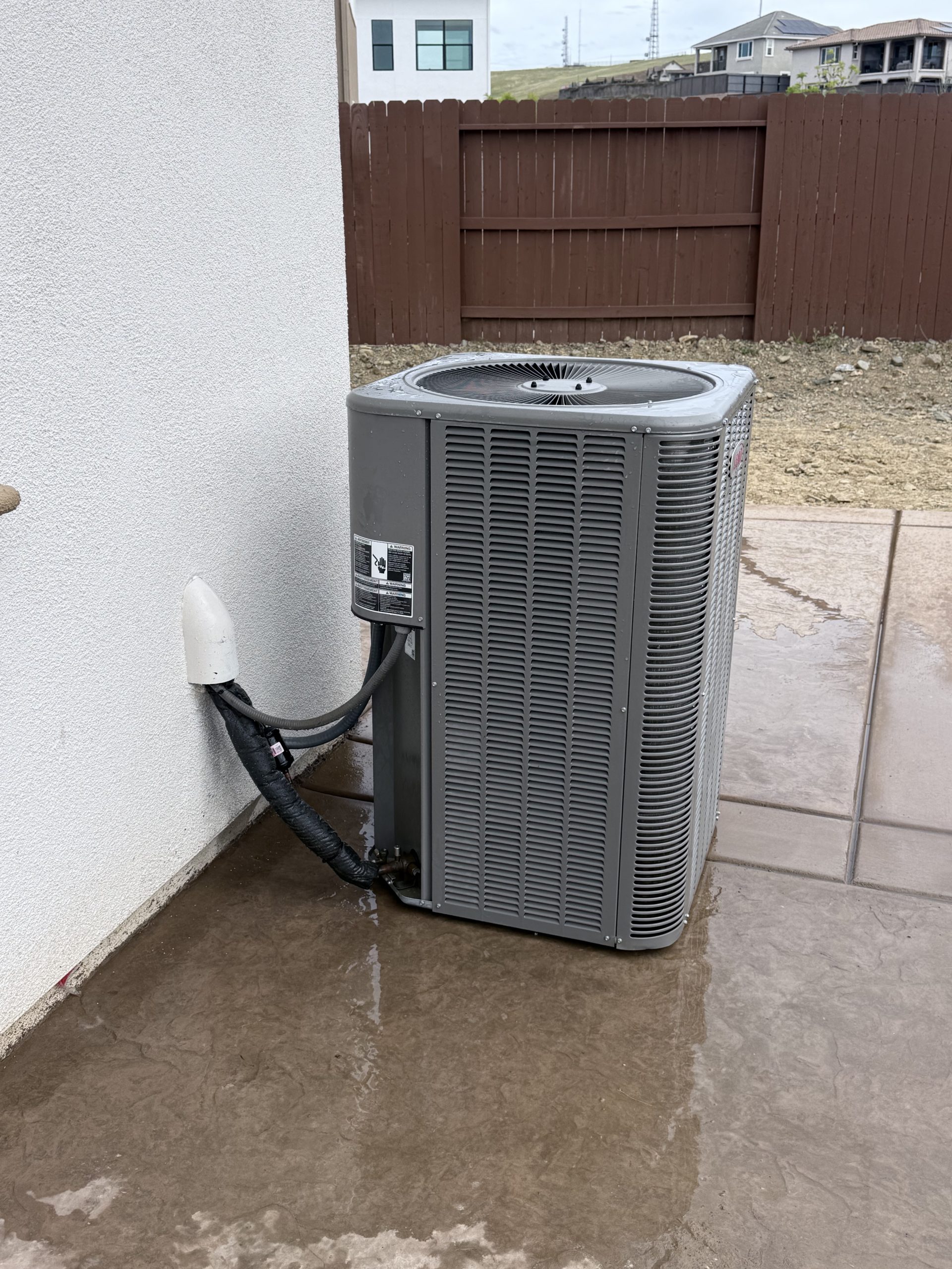 Penryn AC reinstalled after backyard concrete work