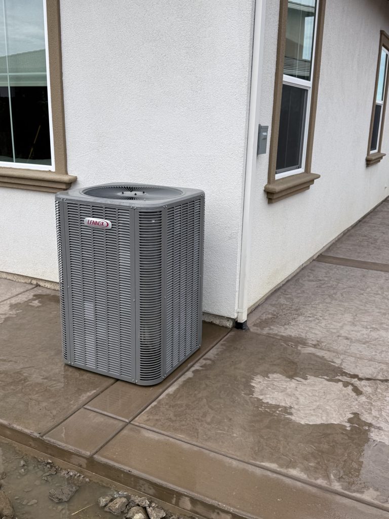 Penryn completed patio with reinstalled Lennox AC